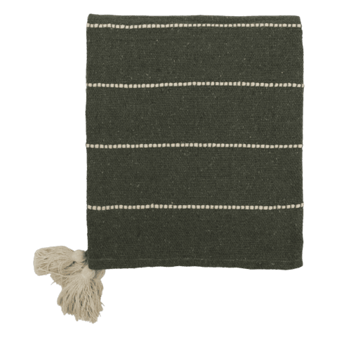 Chic Antique - Aix Blanket made from surplus yarn - Oliven