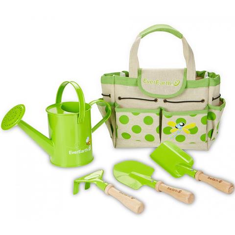 Garden Set - Garding Bag With Tools. Emma recommends the garden set, which ensures that bla. water jug and shovel are easy to get around.