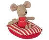 Maileg - Rubber boat for Small mouse  - Red strope