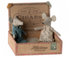 Maileg - Mum and dad mice in cigarbox