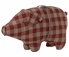 Maileg - Pig small - red check
