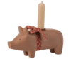 Maileg - Pig candlestick, Medium - Old pink
