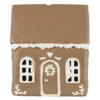 Ib Laursen - House t/tealight Silent night Gingerbread door wreath