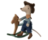 Maileg - Cowboy mouse on rocking horse, Little brother - Expected delivery by: 20-06-25