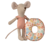 Maileg - Beach mouse with swim ring, Little sister - Flowers - Pre-order - expected in stock 05-20-2025