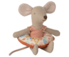 Maileg - Beach mouse with swim ring, Little sister - Flowers - Pre-order - expected in stock 05-20-2025