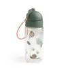 Done By Deer - Drinking bottle w/straw - Tiny trails - 350 ml - Choose sand and green