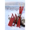 Chic Antique - Vintage Ski m. stave til deko - 90 cm.