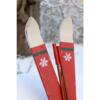 Chic Antique - Vintage Ski m. stave til deko - 90 cm.