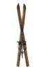 Chic Antique - Vintage ski med stave til dekoration - natur - 120 cm