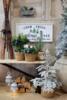 Chic Antique - Vintage ski med stave til dekoration - natur - 120 cm