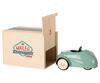 Maileg - Mouse with cart and garage blue