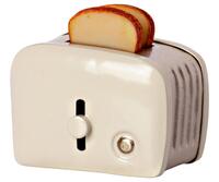 Maileg - Miniature brødrister og brød (Toaster) - Off white