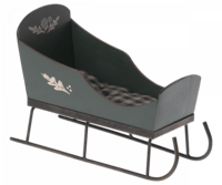 Maileg - Sleigh, Mini - Green - Pre-order - Expected in stock from 15. Sept. 22