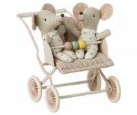 Maileg - Stroller - Baby mouse - Pink - Pre-order - Expected in stock from 1/4-2023