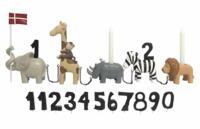 Birthday train safari animals with 11 numbers - Kids by Friis
