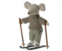 Maileg - Winter mouse with ski set, Big brother