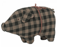 Maileg - Little pig - Green check - Pre-order - Expected in stock from 15/9-2023