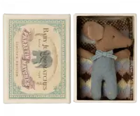 Maileg - Sleeping/awake baby mice in matchbox - Blue