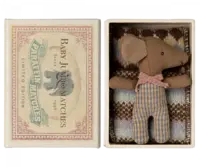 Maileg - Sleeping/awake baby mouse in matchbox - Rosa - Expected delivery: 01/04/2024