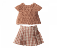 Maileg - Strikket bluse og nederdel, Str. 3