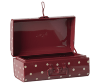 Maileg - metal opbevarings kasse - rød med prik - 2024