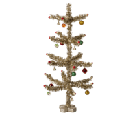 Maileg - Christmas tree, Gold - Red and green decoration - Pre-order - Expected delivery by: 01-11-24