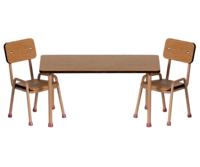 Maileg - Table and chairs, mouse - Dark powder