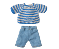 Maileg - Knitted sweater and trousers, for Big Brother mouse- Pre-order - expected in stock 3-10-2025