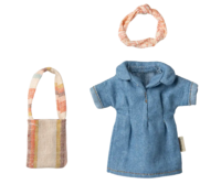 Maileg - Denim dress and bag, for Mom mouse - Pre-order - expected in stock 20-3-2025