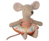 Maileg - Beach mouse with bathing ring, Little Sister - Available in 3 different models - pre-order - expected in stock from 20-5-2025