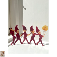 Tall Hat Tales - 5 little elves A5 - Paper cut