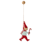Maileg - Metal ornament, Pixy - Candy cane - 2025 - Pre-order - Expected in stock from 5/10-25