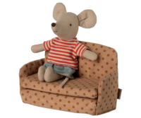 Maileg - Sofa bed, Mouse - Dots or square - 2025 - Pre-order - Expected in stock from 1/10/25.