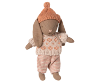 Maileg - Winter Rabbit, Micro - Brown - Rose - 2025 - Pre-order - expected in stock from 01/11/25