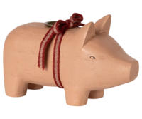 Maileg - Wooden candle holder, Pig - Small - Pink - 2025 - Expected in stock 7/11-25
