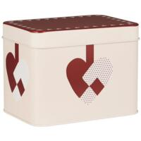 Ib Laursen - Cookie tin w/braided Christmas hearts, square