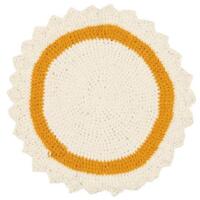 Ib laursen - Placemat mustard circle crocheted