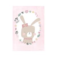 Plakat vendbar - Rabbit pink
