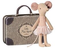 Maileg - Ballerina big sister w / suitcase - Little miss mouse